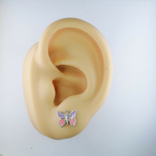 Butterfly Earrings Magnetic, Hypoallergenic Stud or Clip-on.