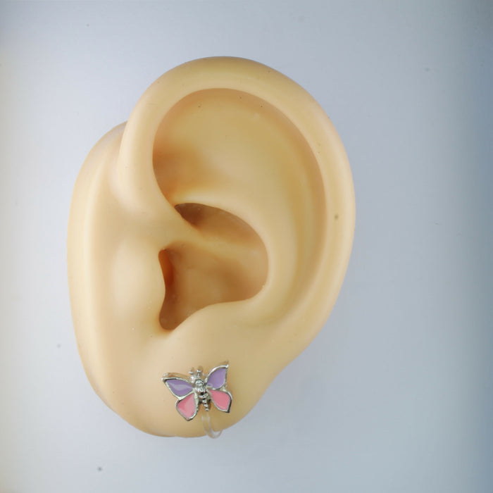 Butterfly Earrings Magnetic, Hypoallergenic Stud or Clip-on.