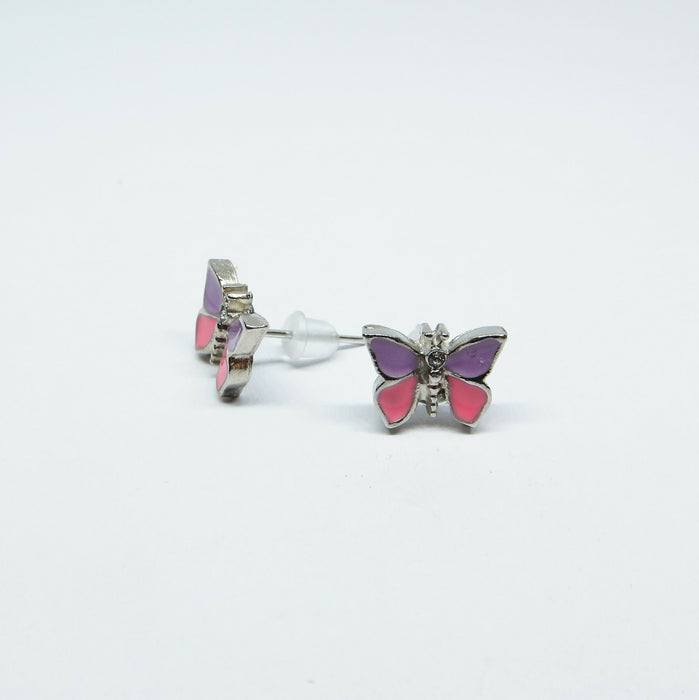 Butterfly Earrings Magnetic, Hypoallergenic Stud or Clip-on.