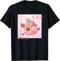 Funny Retro 90s Japanese Kawaii Strawberry Milk Carton T-Shirt Unisex T-shirt, Sweatshirt, Hoodie, Long Sleeve Tee