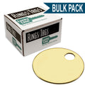 1-7/8 Inch Round Solid Brass Key Tag by Lucky Line - Imported Bulk Pack