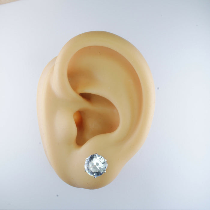 Zircon Diamond Earrings Hypoallergenic Stud, Clip-on or Magnetic
