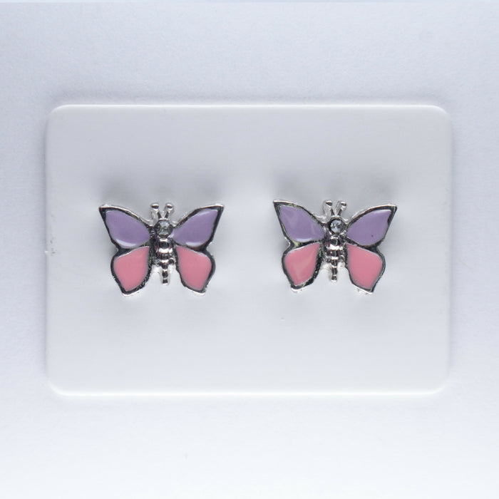 Butterfly Earrings Magnetic, Hypoallergenic Stud or Clip-on.
