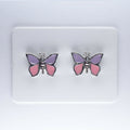 Butterfly Earrings Magnetic, Hypoallergenic Stud or Clip-on.