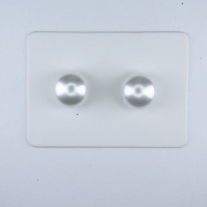 Pearl Earrings White Fresh Water Pearl Earrings Hypoallergenic Stud, Clip-on or Magnetic