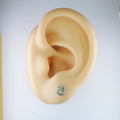 A pair of Sparkling Glitter Birthstone Charm Earrings in 12 colors Magnetic, Hypoallergenic Stud or Clip-on