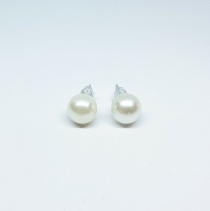 Pearl Earrings Ivory/Cream Fresh Water Pearl Earrings Hypoallergenic Stud, Clip-on or Magnetic