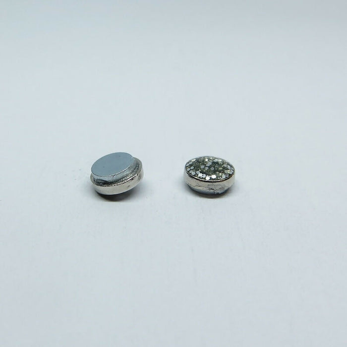 A pair of Sparkling Glitter Birthstone Charm Earrings in 12 colors Magnetic, Hypoallergenic Stud or Clip-on