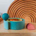 Mini Wooden Rainbow Stacker - Pastel