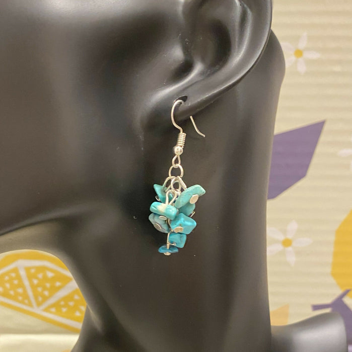 Turquoise Chip Earrings