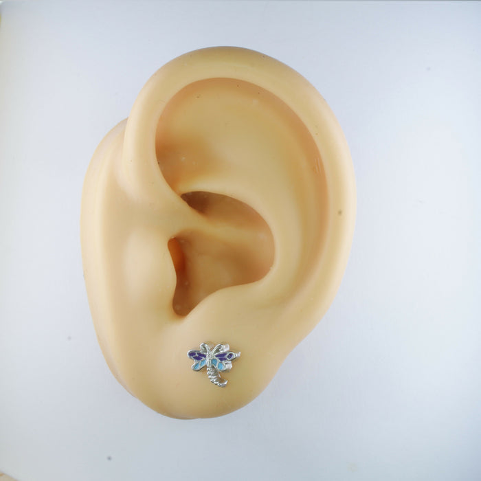 Dragonfly Earrings Magnetic, Hypoallergenic Stud, or Clip-on.