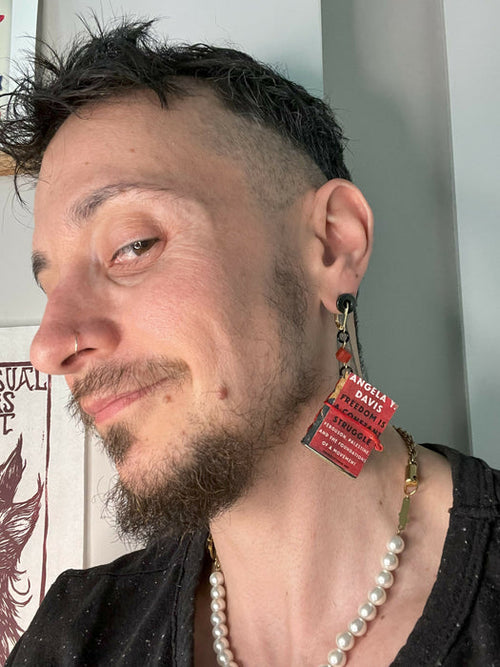 Anti-racist Book Cover Booklet Earrings