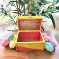 Yellow Vibrant Themed Treasure Chests—ideal birthday gift!