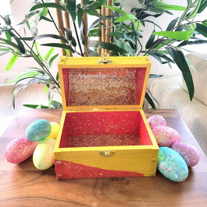 Yellow Vibrant Themed Treasure Chests—ideal birthday gift!