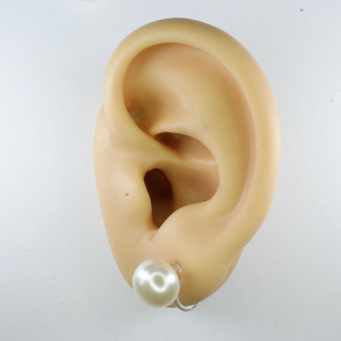 Pearl Earrings Ivory/Cream Fresh Water Pearl Earrings Hypoallergenic Stud, Clip-on or Magnetic