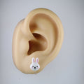 Unicorns Rainbows and Bunny Earrings Single or 6-pack Magnetic, Hypoallergenic Surgical Steel Stud or Clip-on