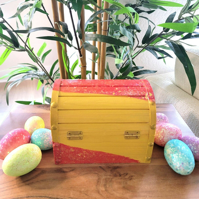 Yellow Vibrant Themed Treasure Chests—ideal birthday gift!