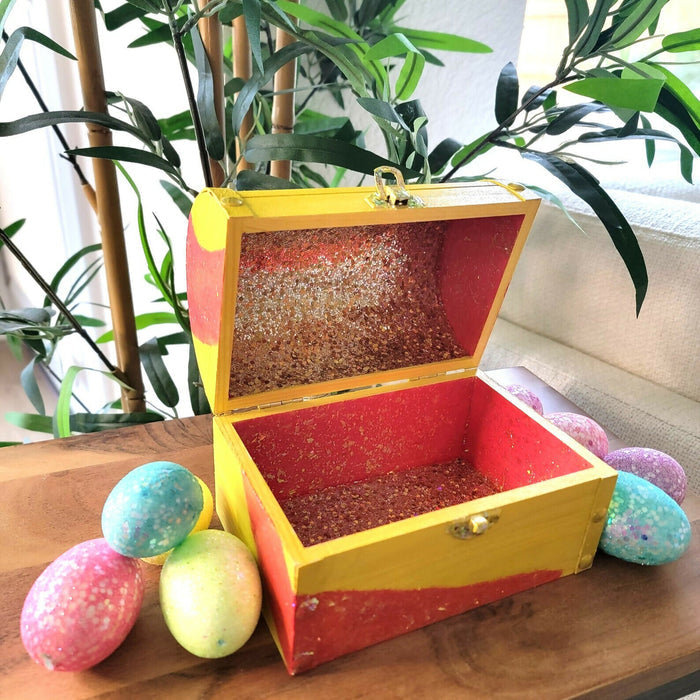 Yellow Vibrant Themed Treasure Chests—ideal birthday gift!