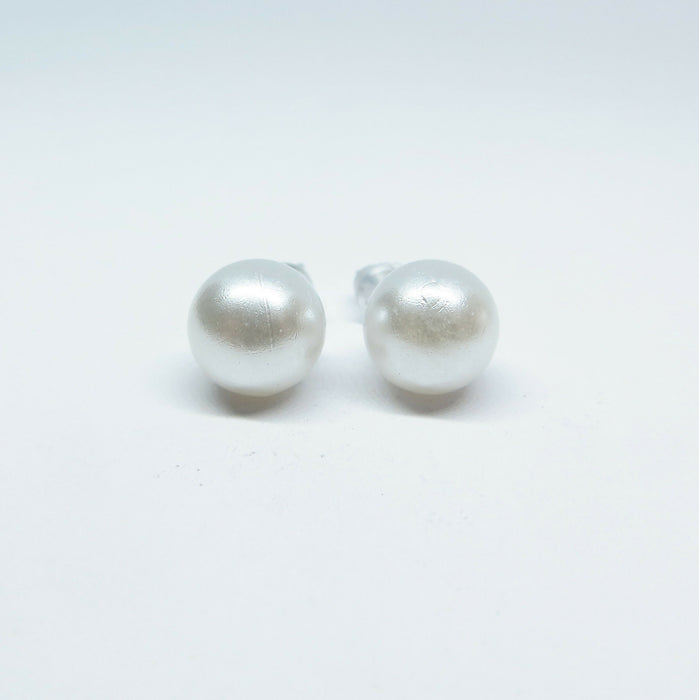 Pearl Earrings Ivory/Cream Fresh Water Pearl Earrings Hypoallergenic Stud, Clip-on or Magnetic