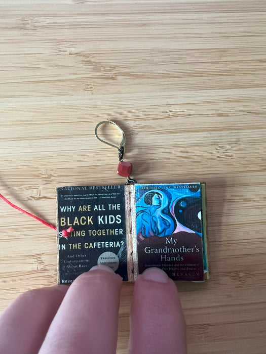 Anti-racist Book Cover Booklet Earrings