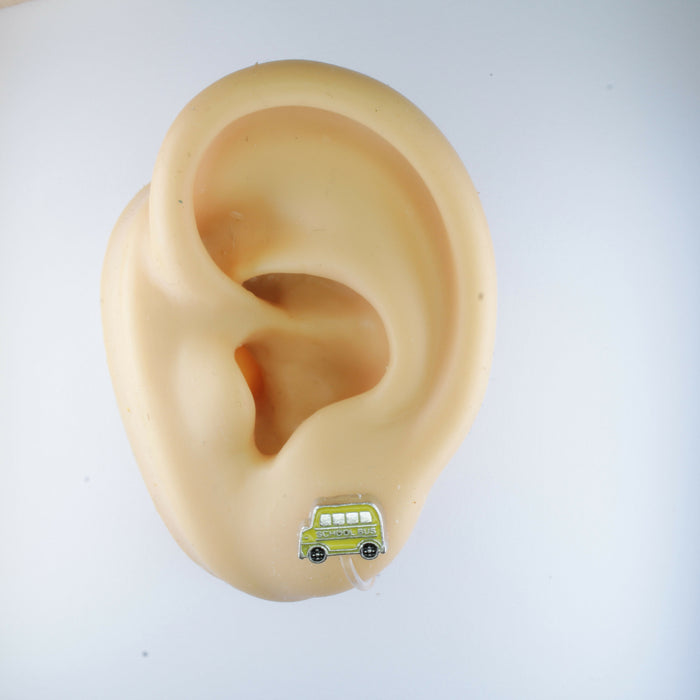 Teacher Profession Earrings, Individual or 6-pack: Magnetic, Clip-on or Hypoallergenic Stud