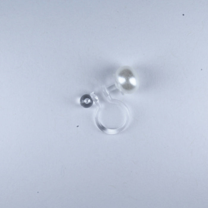 Pearl Earrings White Fresh Water Pearl Earrings Hypoallergenic Stud, Clip-on or Magnetic