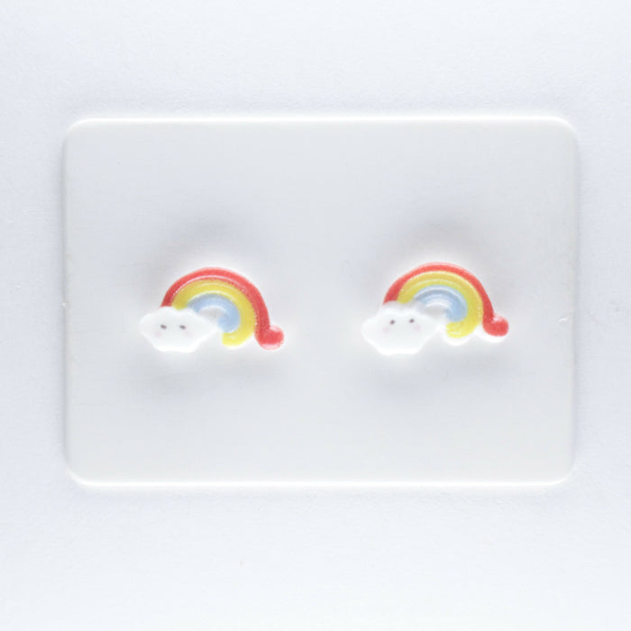 Unicorns Rainbows and Bunny Earrings Single or 6-pack Magnetic, Hypoallergenic Surgical Steel Stud or Clip-on