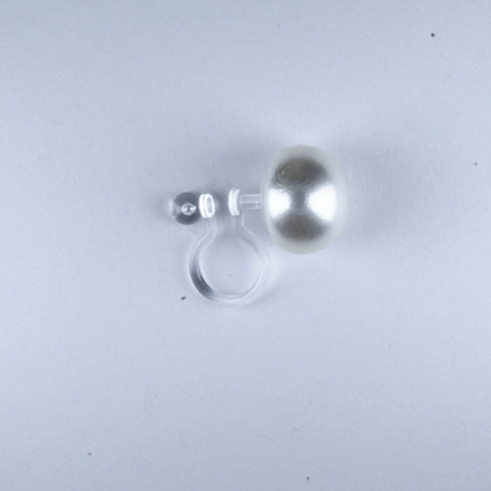 Pearl Earrings White Fresh Water Pearl Earrings Hypoallergenic Stud, Clip-on or Magnetic