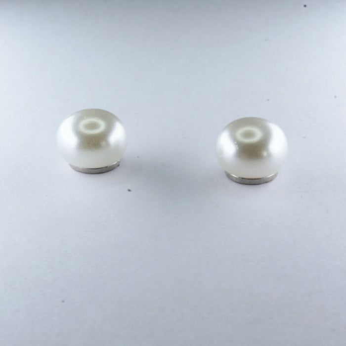Pearl Earrings Ivory/Cream Fresh Water Pearl Earrings Hypoallergenic Stud, Clip-on or Magnetic