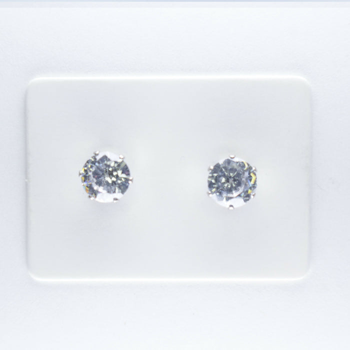 Zircon Diamond Earrings Hypoallergenic Stud, Clip-on or Magnetic