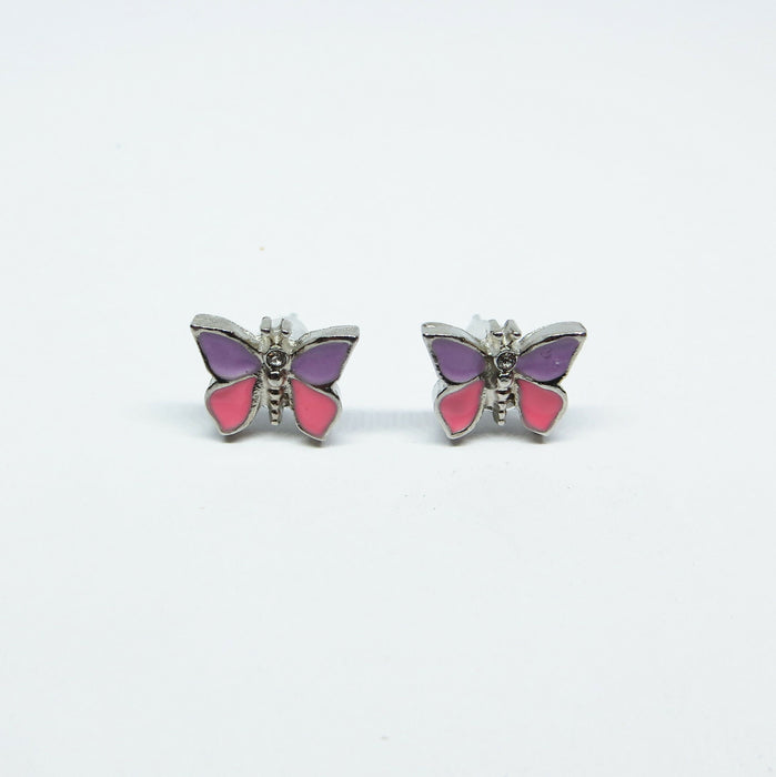 Butterfly Earrings Magnetic, Hypoallergenic Stud or Clip-on.