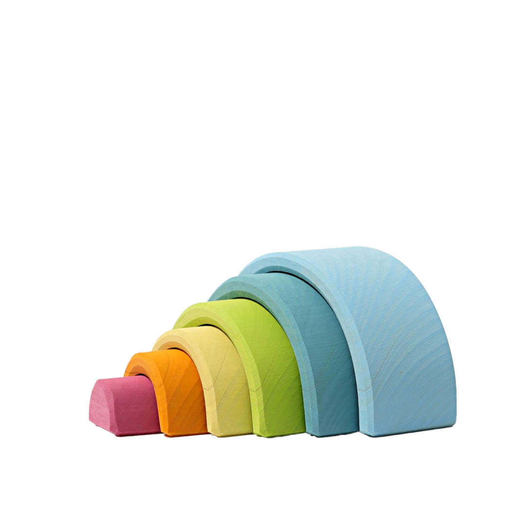 Mini Wooden Rainbow Stacker - Pastel