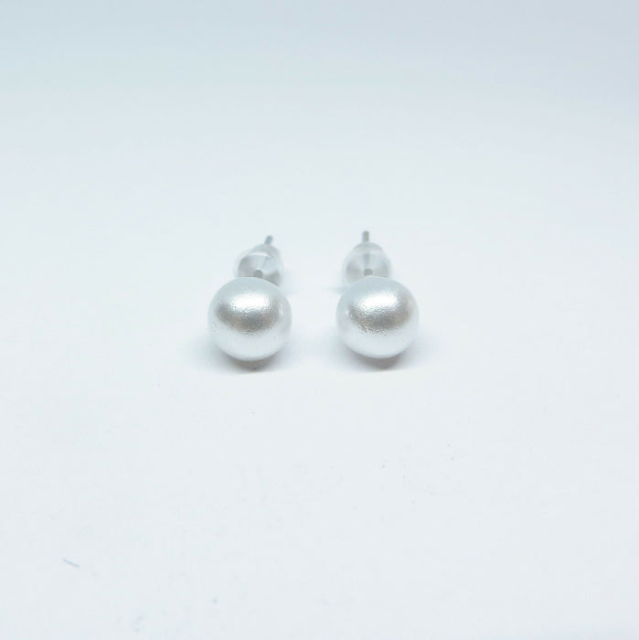 Pearl Earrings White Fresh Water Pearl Earrings Hypoallergenic Stud, Clip-on or Magnetic