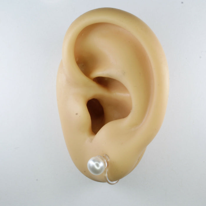 Pearl Earrings White Fresh Water Pearl Earrings Hypoallergenic Stud, Clip-on or Magnetic