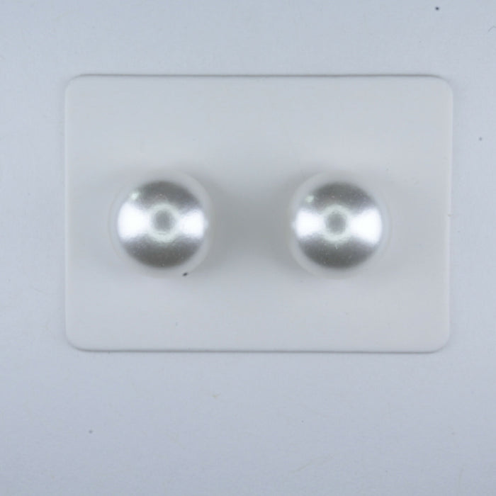Pearl Earrings White Fresh Water Pearl Earrings Hypoallergenic Stud, Clip-on or Magnetic