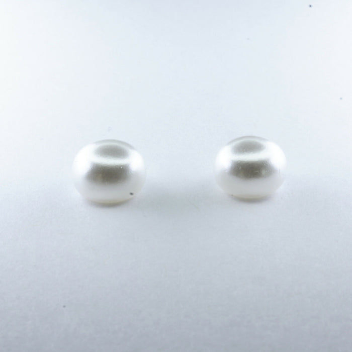 Pearl Earrings White Fresh Water Pearl Earrings Hypoallergenic Stud, Clip-on or Magnetic