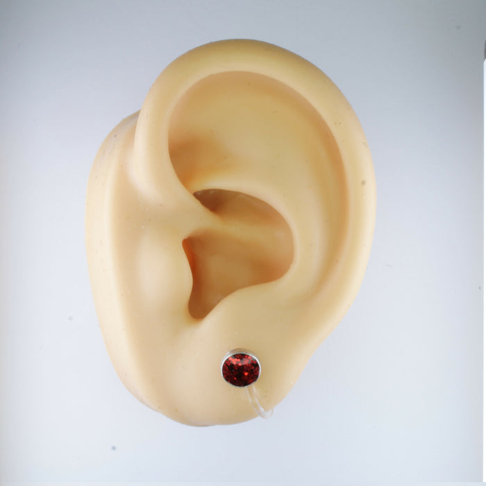 A pair of Sparkling Glitter Birthstone Charm Earrings in 12 colors Magnetic, Hypoallergenic Stud or Clip-on