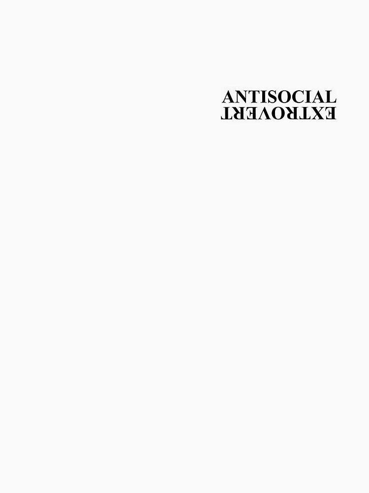 antisocial sticker black and white by Annebelschroer Unisex T-shirt, Sweatshirt, Hoodie, Long Sleeve Tee