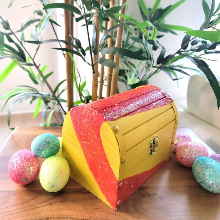 Yellow Vibrant Themed Treasure Chests—ideal birthday gift!