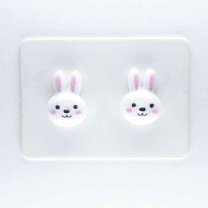 Unicorns Rainbows and Bunny Earrings Single or 6-pack Magnetic, Hypoallergenic Surgical Steel Stud or Clip-on