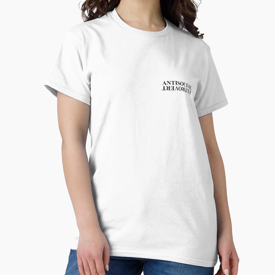 antisocial sticker black and white by Annebelschroer Unisex T-shirt, Sweatshirt, Hoodie, Long Sleeve Tee