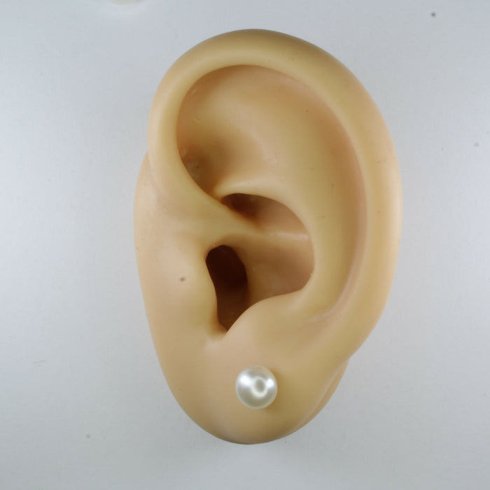 Pearl Earrings Ivory/Cream Fresh Water Pearl Earrings Hypoallergenic Stud, Clip-on or Magnetic