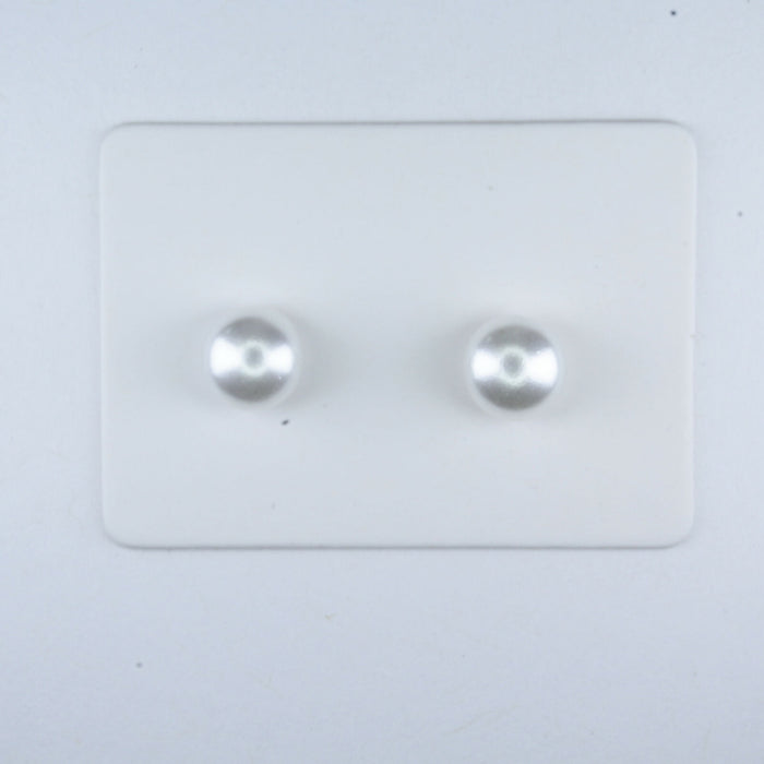Pearl Earrings White Fresh Water Pearl Earrings Hypoallergenic Stud, Clip-on or Magnetic