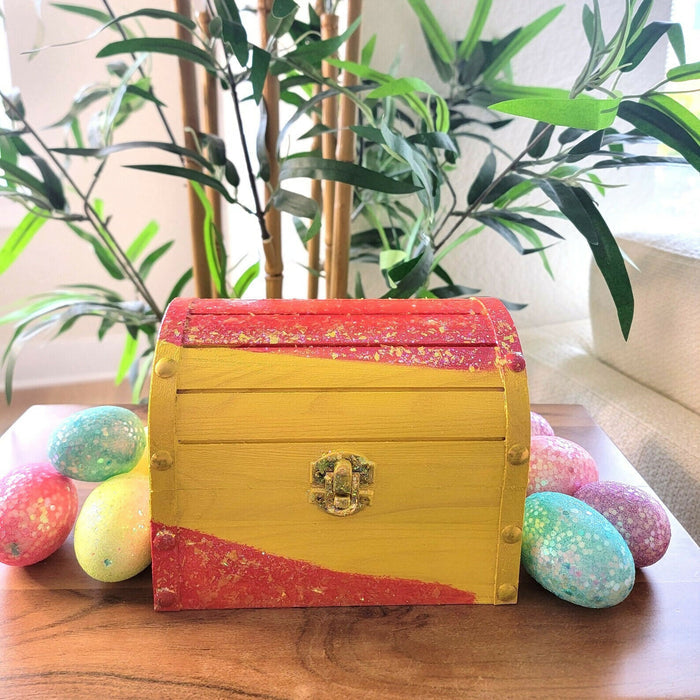 Yellow Vibrant Themed Treasure Chests—ideal birthday gift!